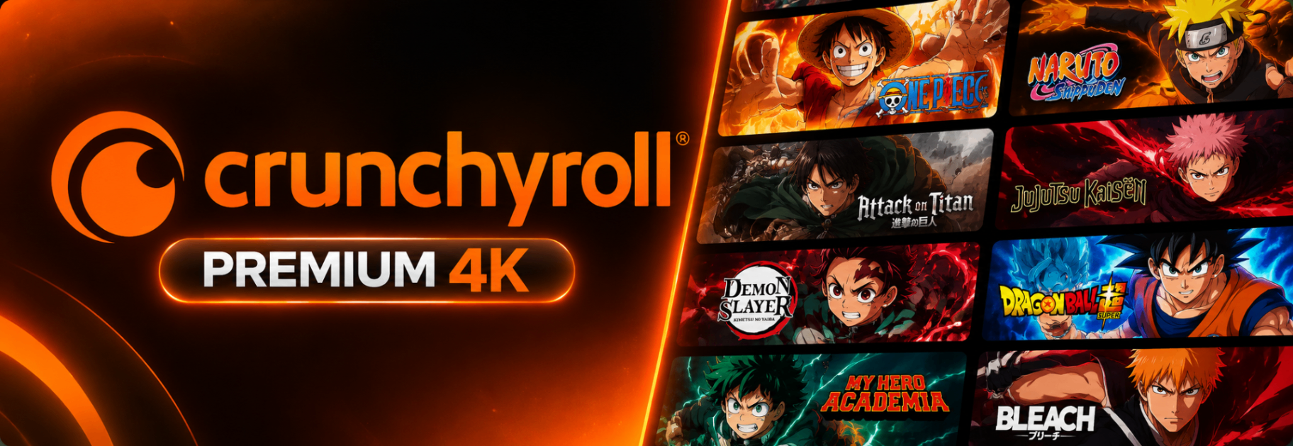 CRUNCHYROLL - PLANO MEGA FAN! - 30 dias