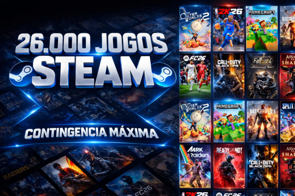 + 26MIL JOGOS NA SUA CONTA STEAM | VITALÍCIO